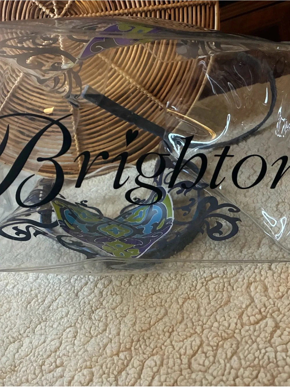 Brighton Clear PVC Heart Tote Bag